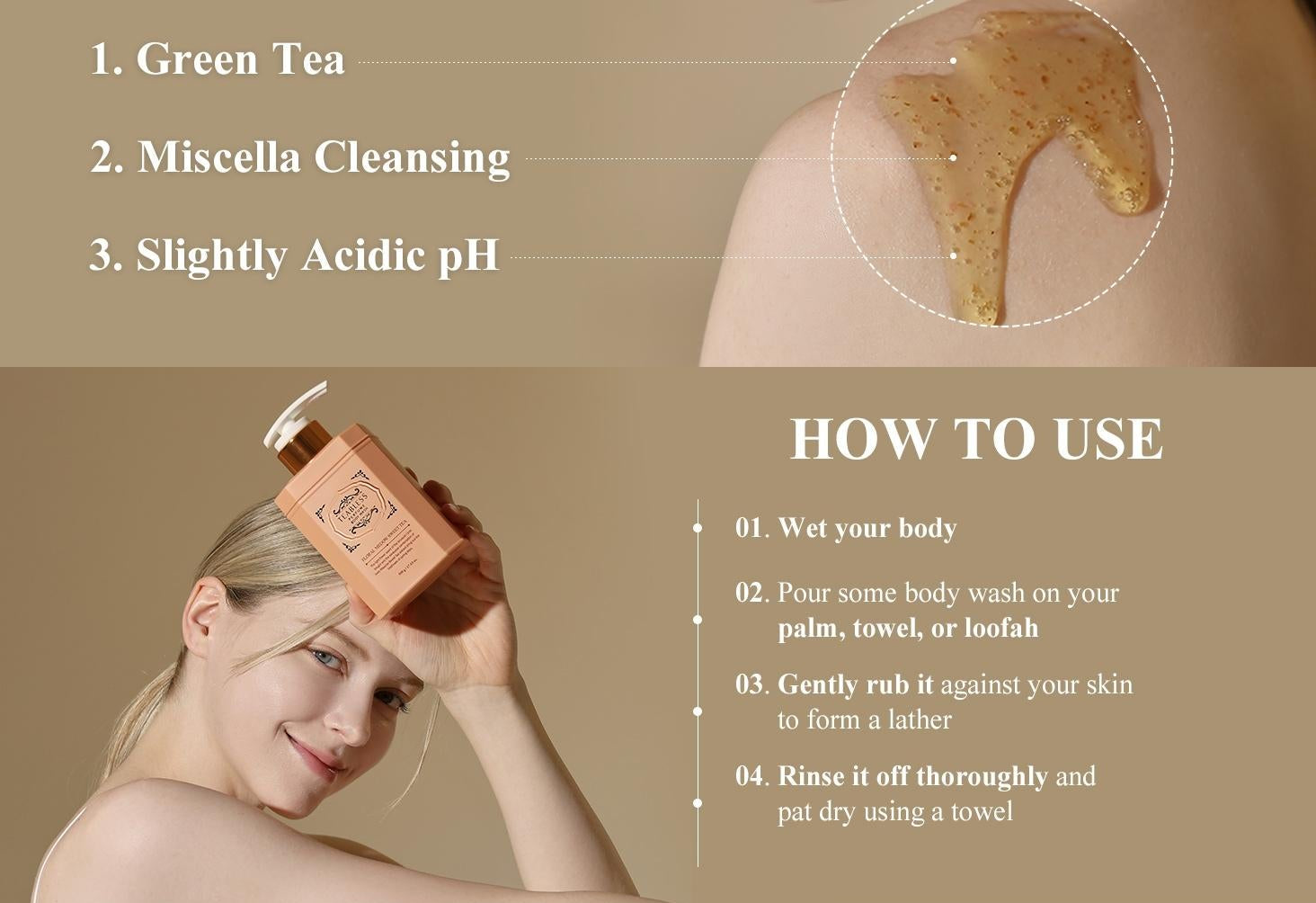 Teabless Perfume Body Wash / Floral Meadow Sweet Tea