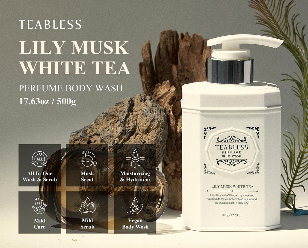 Teabless Perfume Body Wash / Lily Musk White Tea (500g)