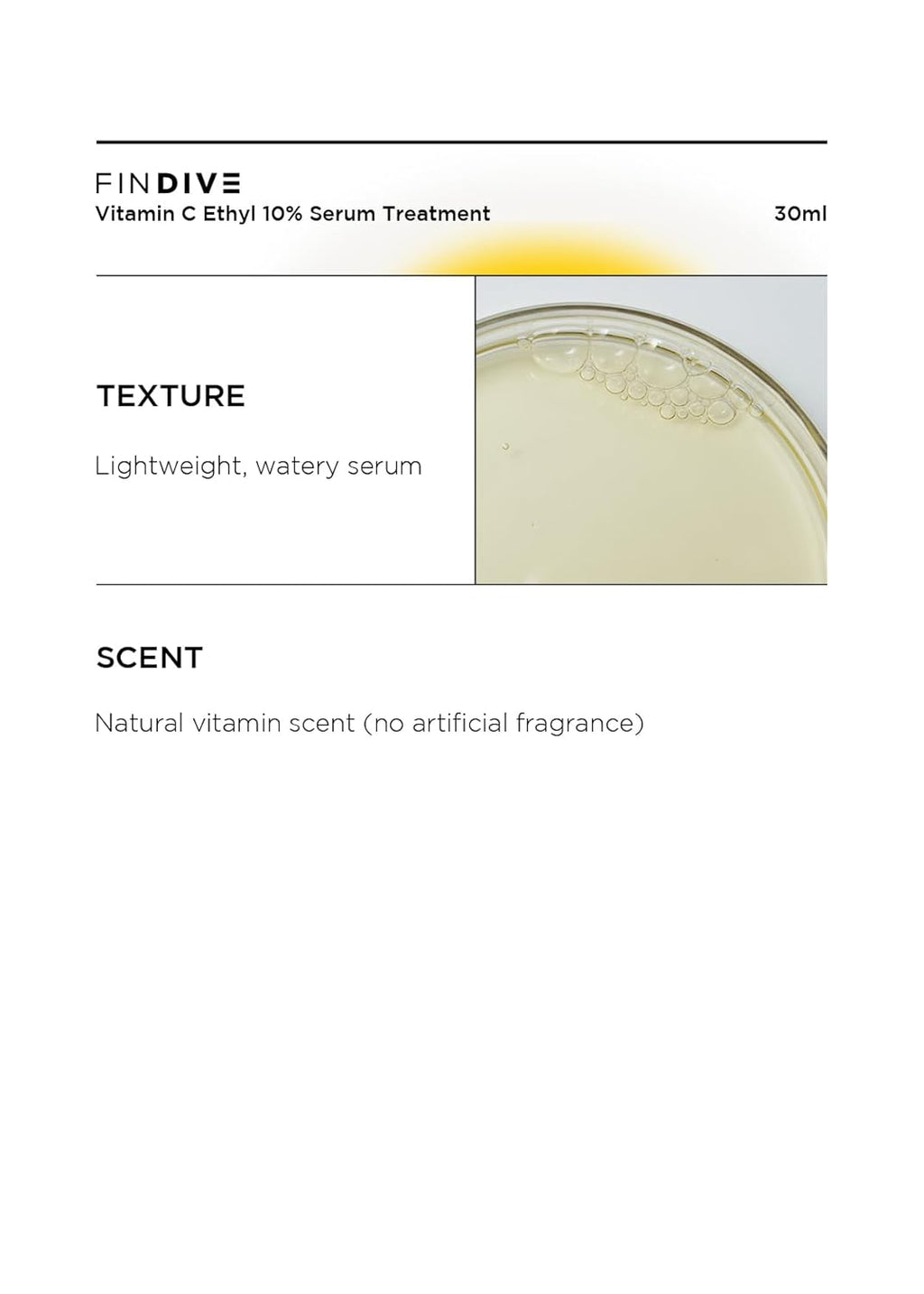FINDIVE Vitamin C Ethyl 10% Serum Treatment