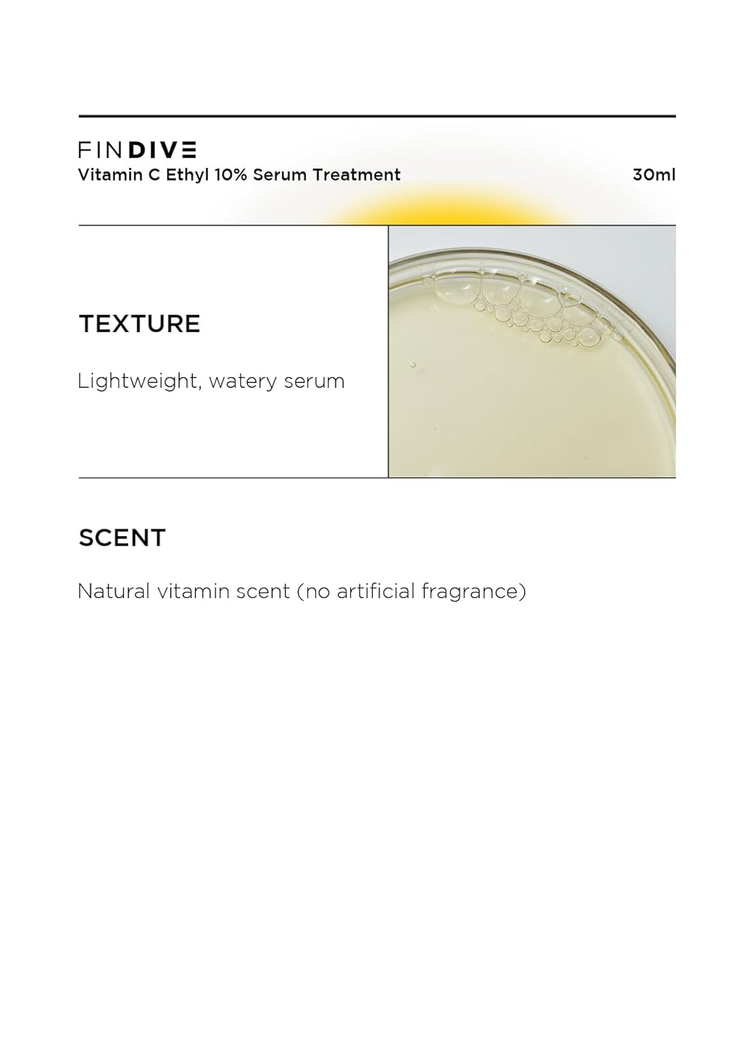 FINDIVE Vitamin C Ethyl 10% Serum Treatment