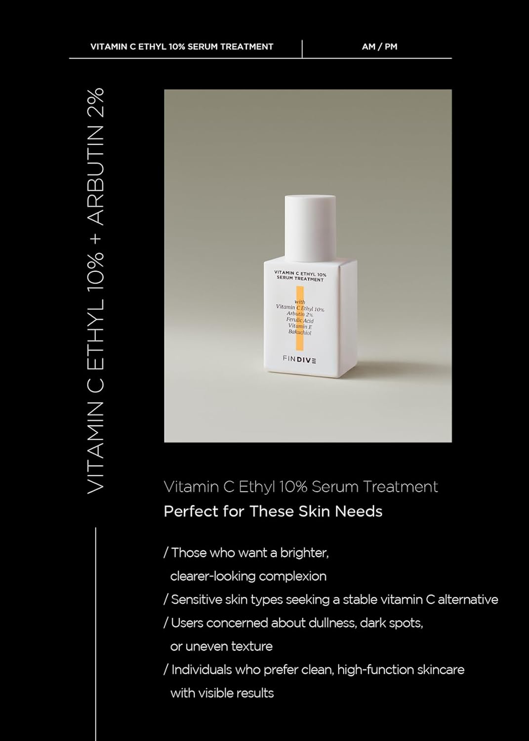 FINDIVE Vitamin C Ethyl 10% Serum Treatment