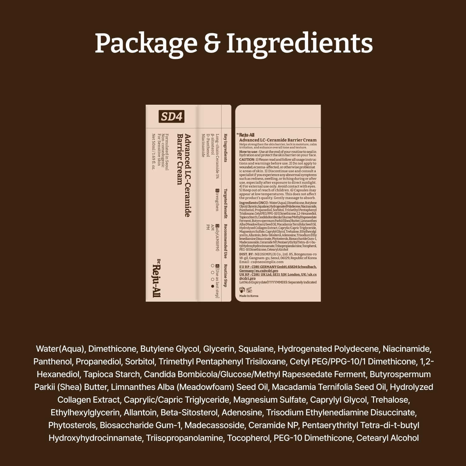 Dr. Reju-All SD3 Advanced LC-Ceramide Barrier Cream 50ml