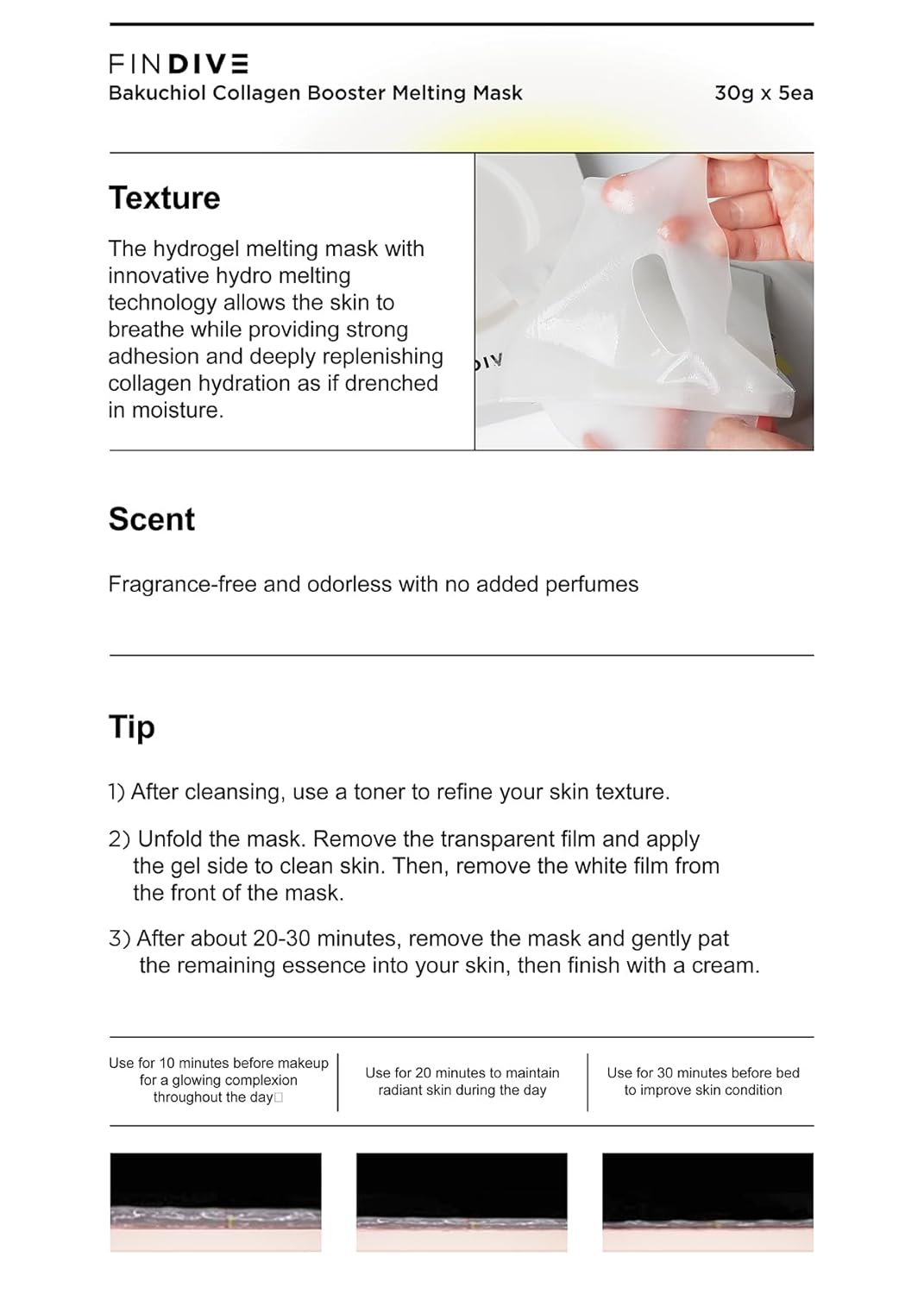 FINDIVE Bakuchiol Collagen Booster Melting Mask