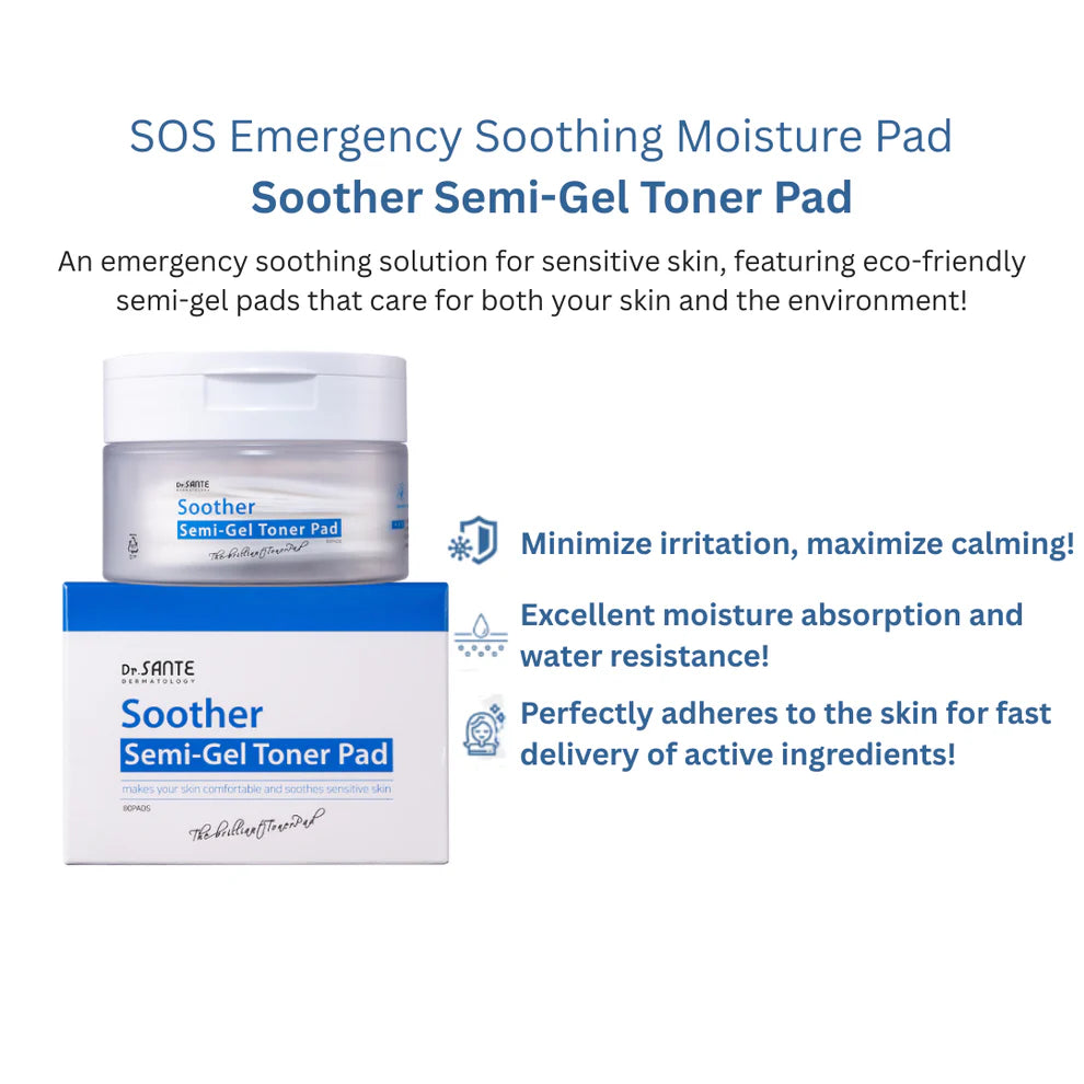 Dr.Sante Soother Semi-Gel Toner Pad 80Pads