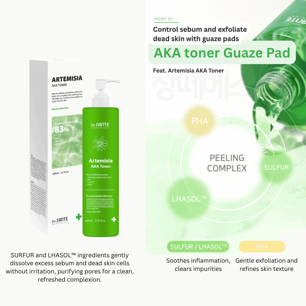 Dr.SANTE AKA Toner Gauze Pad 200pads