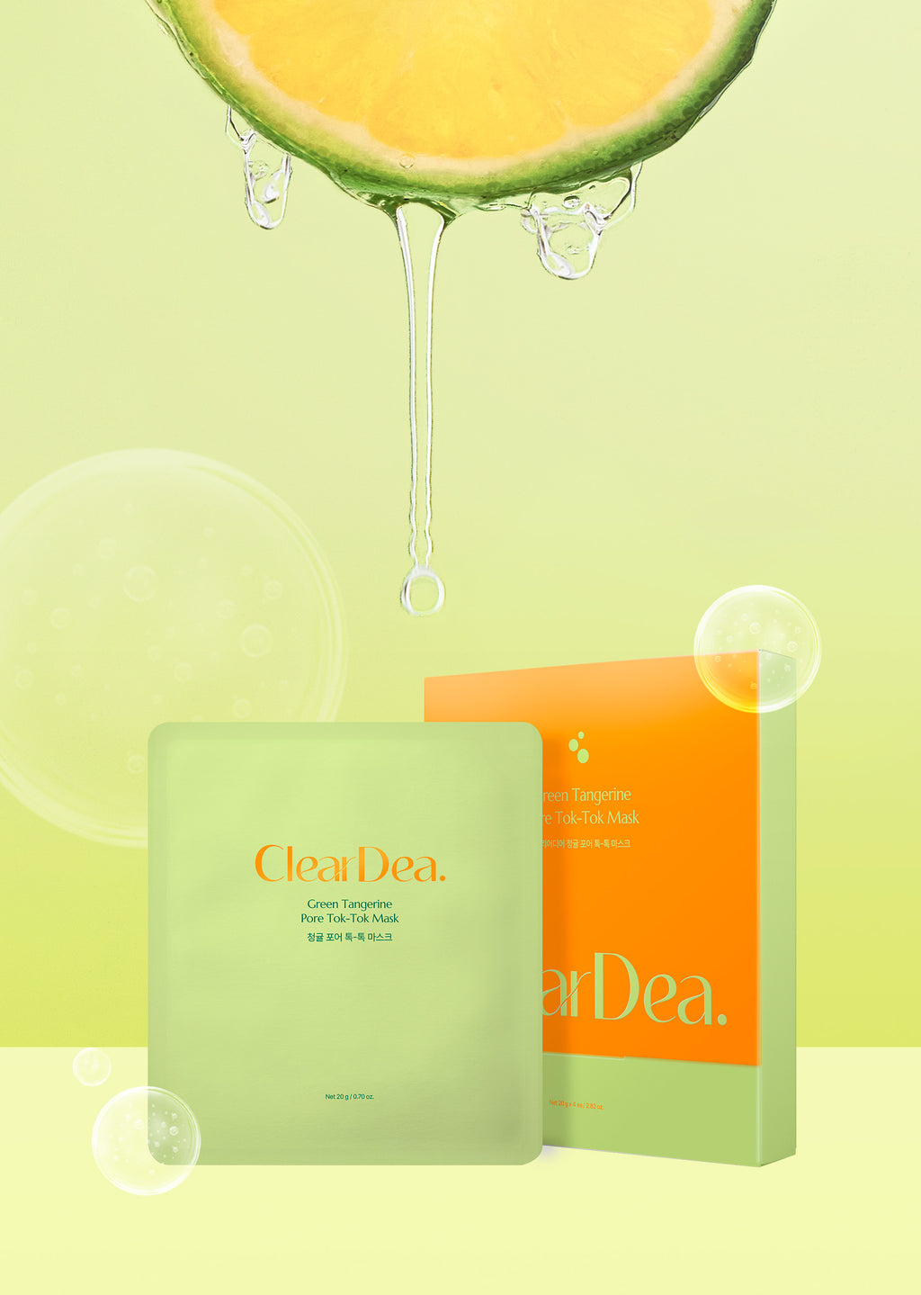 ClearDea Green Tangerine Pore Tok-Tok Mask Box (4ea)