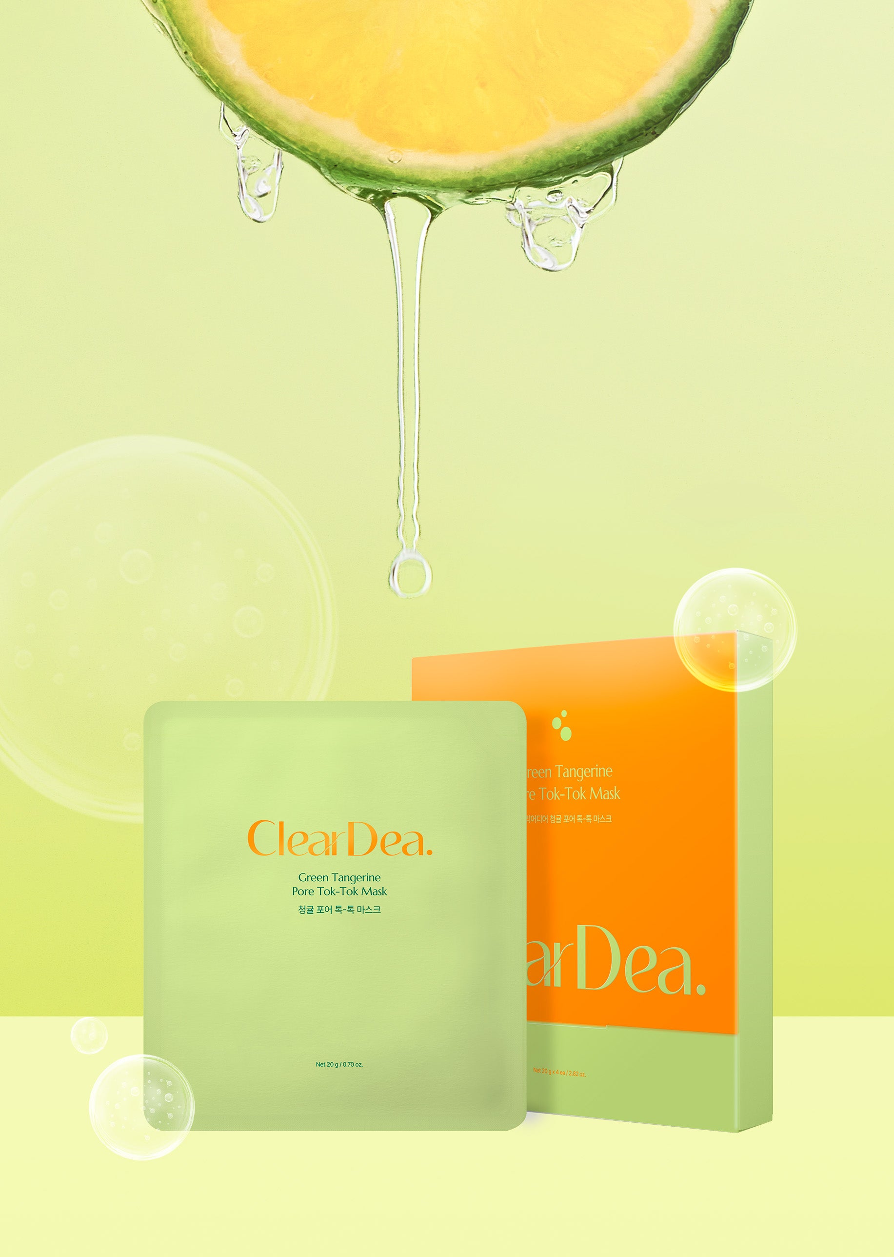 ClearDea Green Tangerine Pore Tok-Tok Mask Box (4ea)